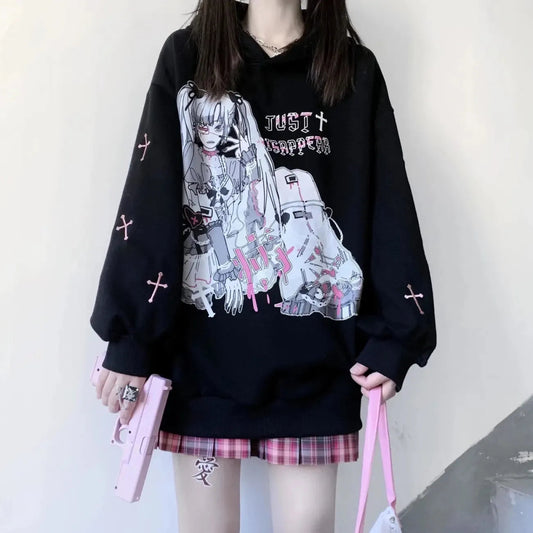 Bestofkawaii Anime Emo Girl 'Just Disappear' Women's Hoodie 