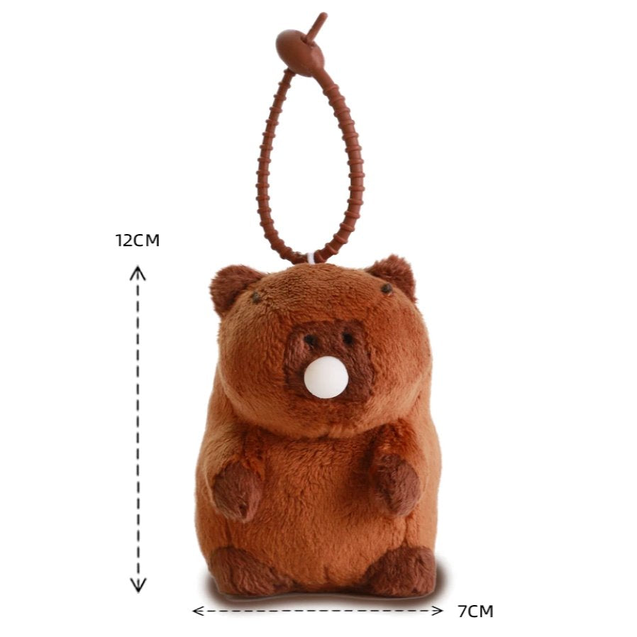 Capybara Keychain Pendant Plush Toy