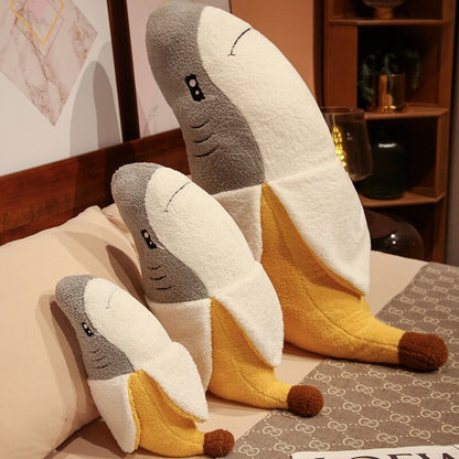 Bestofkawaii Fluffy Shark Banana Plushie 