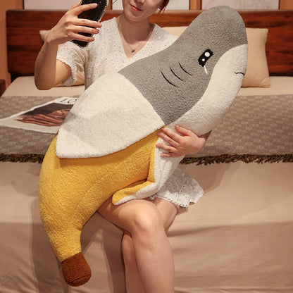 Kawaii Shark Banana Plushie