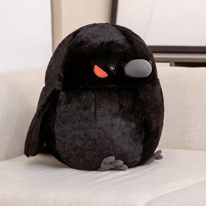 Bestofkawaii Round Chonky Sparrow Raven Crow Bird Plushies 