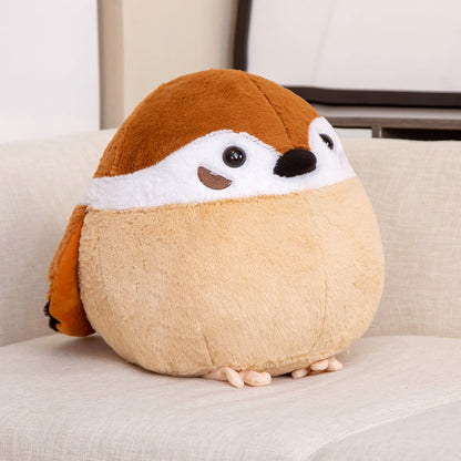 Bestofkawaii Round Chonky Sparrow Raven Crow Bird Plushies 