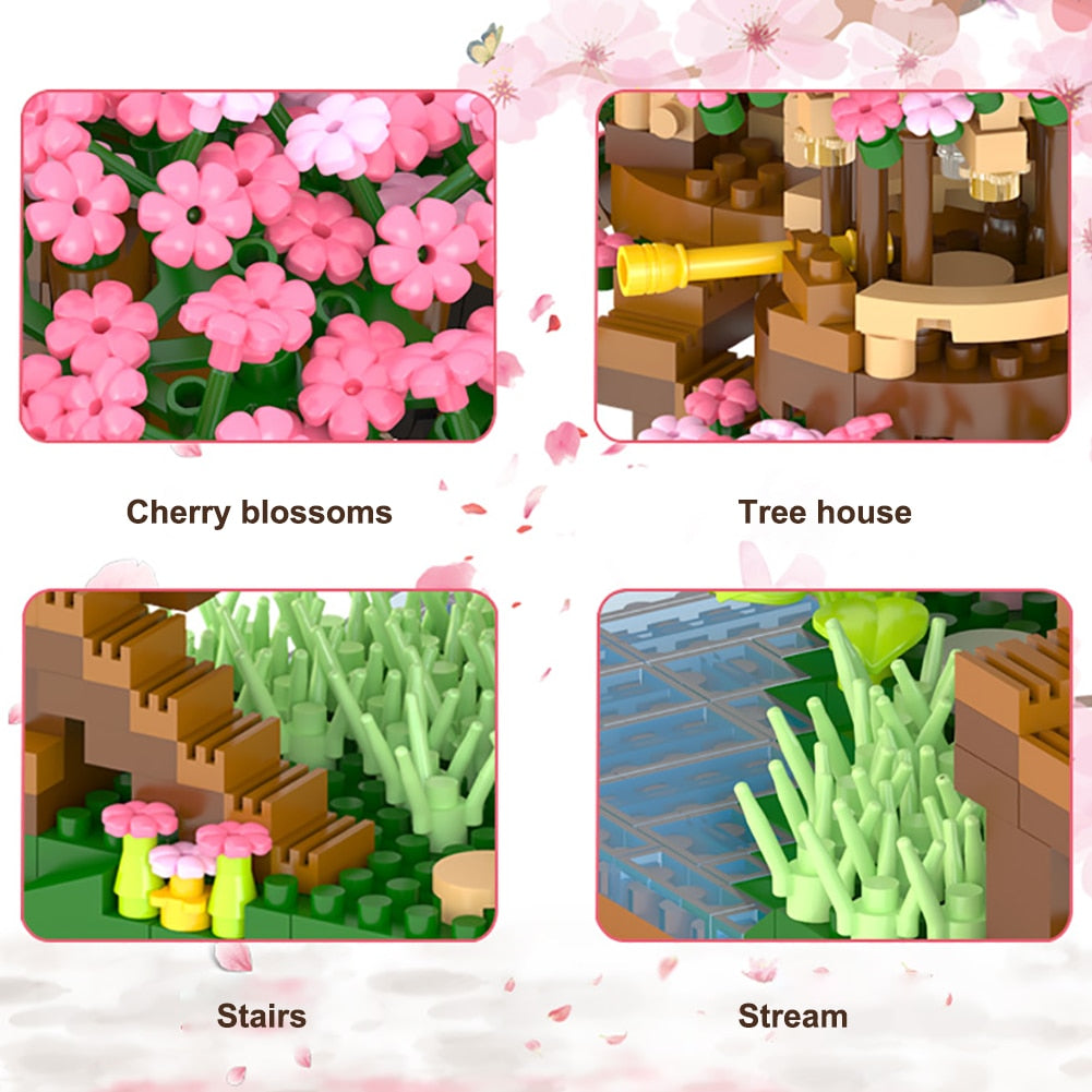 Cherry Blossom Tree House Nano Building Set