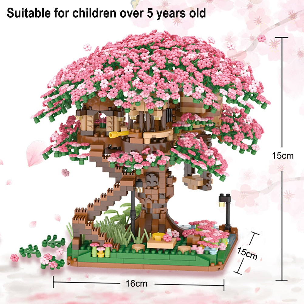 Cherry Blossom Tree House Nano Building Set