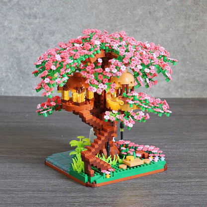 Cherry Blossom Tree House Nano Building Set