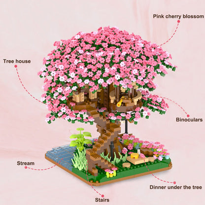 Cherry Blossom Tree House Nano Building Set