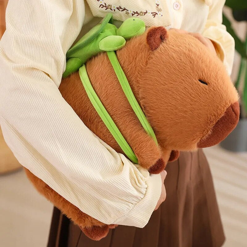 Capybara With Turtle Back Pack Plushies