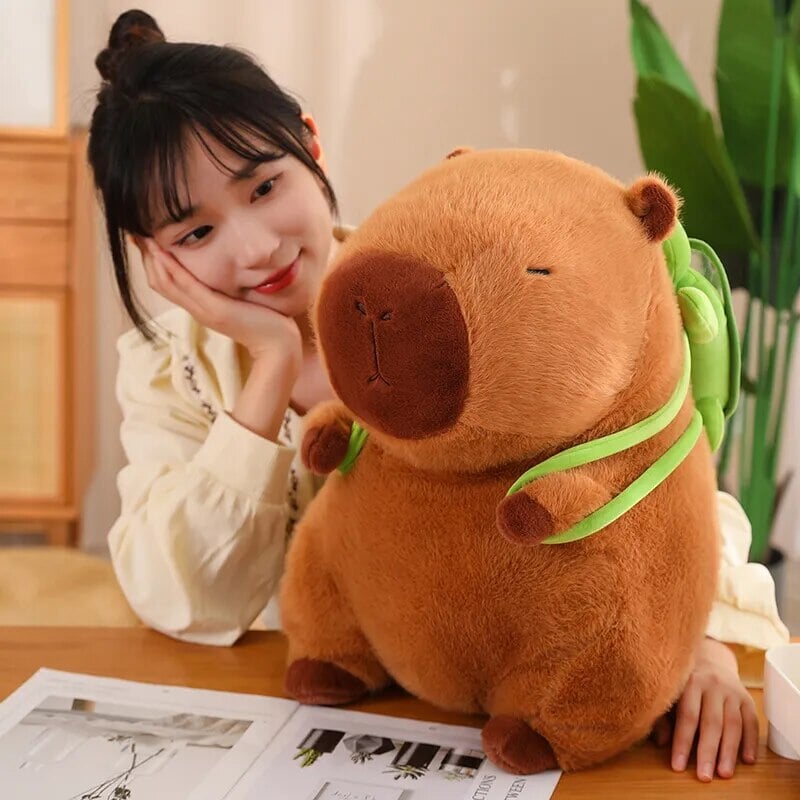 Capybara With Turtle Back Pack Plushies