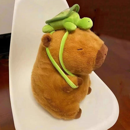 Capybara With Turtle Back Pack Plushies