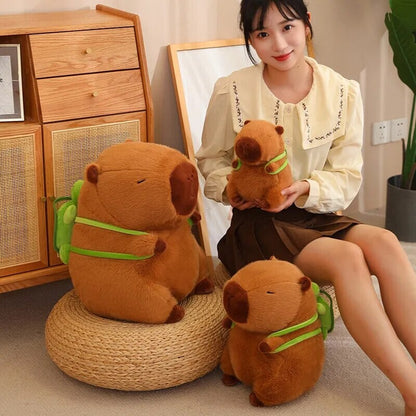 Capybara With Turtle Back Pack Plushies