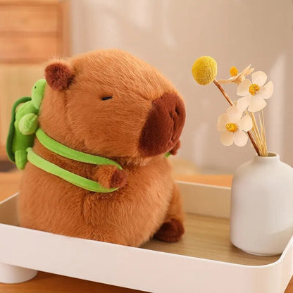 Capybara With Turtle Back Pack Plushies