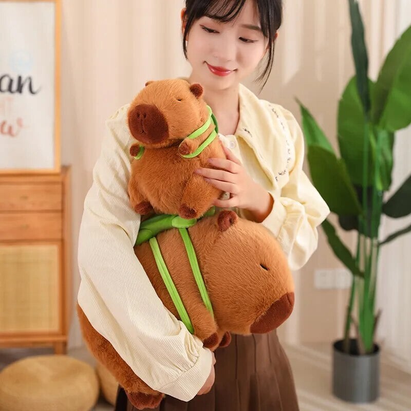 Capybara With Turtle Back Pack Plushies