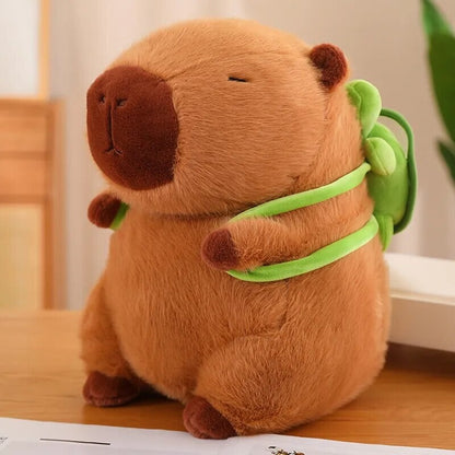 Capybara With Turtle Back Pack Plushies