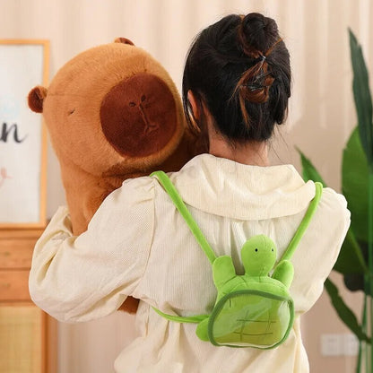 Capybara With Turtle Back Pack Plushies