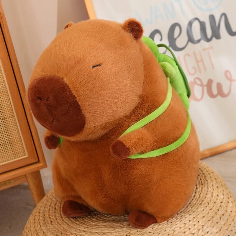 Capybara With Turtle Back Pack Plushies